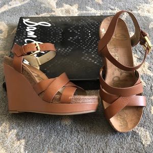 Sam Edelman Nelson Platform leather wedge sandals
